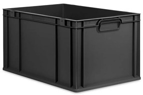 Sada 3 kusov - Eurobox Next Gen 2.0 Cycle - Stohovateľný kontajner s uzavretými rukoväťami - 600 x 400 x 320 mm - Antracit