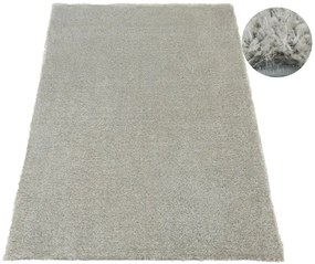 Koberec Shaggy Silky 72 strieborný / sivý