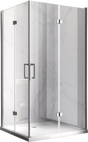 BPS-koupelny Obdĺžnikový sprchovací kút HYD-OK13A 100x90 chróm/transparent + vanička HYD-OSV-ST04A biela