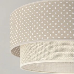Brilagi-LED Prisadený luster BOHO BOBO 1xE27/60W/230V priemer 40 cm bodky béžová/krémová.
