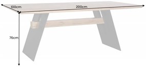 Dizajnový jedálenský stôl Galeno II 200 cm divý dub