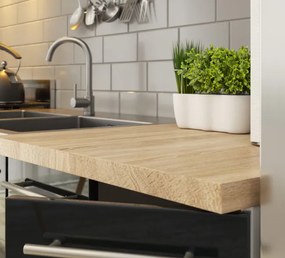 Spodná kuchynská skrinka s doskou OLIWIA S60 3SZ biela / grafitová, lesk