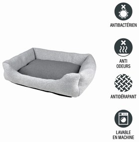 Svetlosivý pelech pre psa 70x58 cm Graphene – Love Story