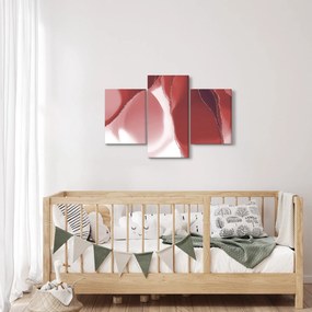 Obraz - Červená abstraktná kvetina N⁰3 (90x60 cm)