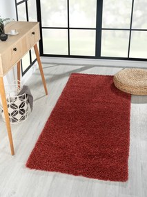 My Flair, Behúň My Shaggy weinrot, 80x200, červená, chodba / predsieň