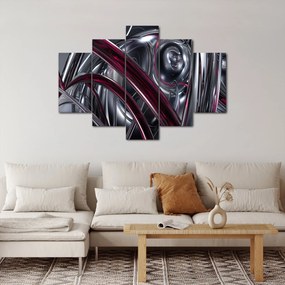 Obraz sivej abstrakcie (150x105 cm)