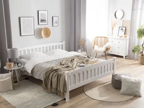 Manželská posteľ 160 cm GERNE (s roštom) (biela). Vlastná spoľahlivá doprava až k Vám domov. 1007292