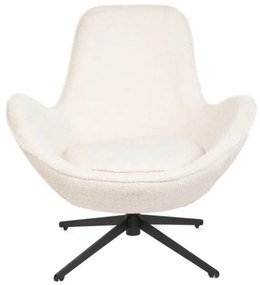 Otočné kreslo LUNAIRE béžové TEDDY BOUCLÉ 872124