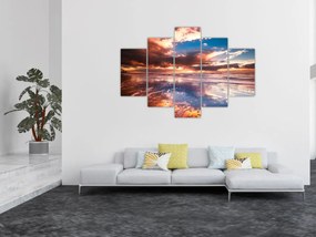 Obraz - Večerná pláž (150x105 cm)