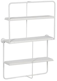 Biela poschodová kovová polica 51 cm – Ixia