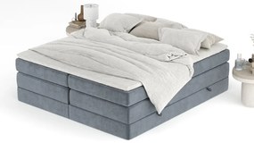 Tmavosivá boxspring posteľ s úložným priestorom/bez čela 140x200 cm Juniper – Maison de Rêve