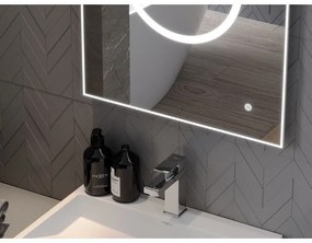 Mexen Koga, LED kúpeľňové zrkadlo s podsvietením 50 x 70 cm, 6000K, ochrana proti zahmlievaniu, 9821-050-070-611-00