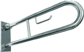 Bemeta Design HELP: Madlo, 900 mm, v tvare U, s držiakom TP, sklopné, s krytkou, nerez, mat - 301407292