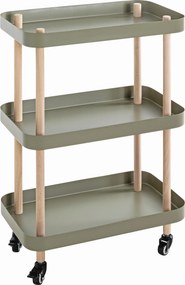 XXXLutz SERVÍROVACÍ VOZÍK, zelená, prírodná farba, farba buka, 50/30/76 cm - Barový nábytok - 001931044307