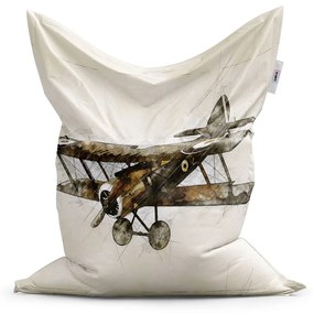 Sablio Sedací vak Historický dvojplošník Vintage - 150x100 cm