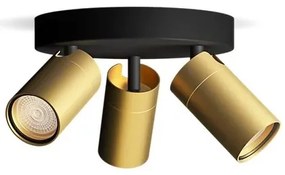 Philips - Kúpeľňové bodové svietidlo IDRIS 3xGU10/5W/230V IP44 čierna/zlatá