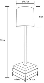 Globo 58487B - LED stmievateľná dotyková nabíjacia stolná lampa DIXON 1,5W/5V 2200 mAh čierna