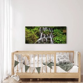 Obraz vodopádov v tropickom lese (120x50 cm)