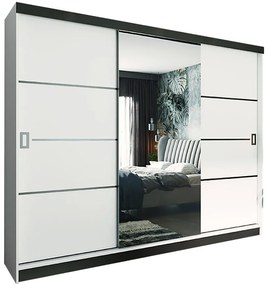 Skriňa Retro 200 4L biely / dvierka biely