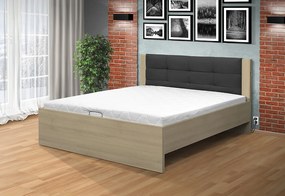 Lukratívna posteľ Markéta 120 s motorovým otváraním ÚP farebné prevedenie: dub sonoma svetlý/sivá