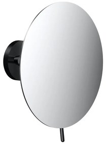 Emco Cosmetic mirrors Pure - Nástenne okrúhle holiace a kozmetické zrkadlo, Ø 190 mm, 3 zväčšovacie sklo, čierne 109413306