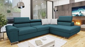 Rohová rozkladacia sedačka Alvin Premium, Dostupné poťahy: Otusso 16 + Otusso 16 + Velvetto 12, Strana: pravá