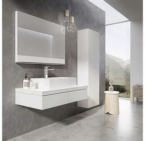 Kúpeľňová skrinka vysoká RAVAK Formy biela vysoko lesklá 460 x 1600 x 270 mm X000001260