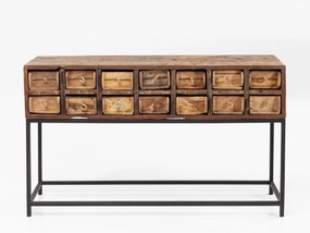 Bastidon konzolový stolík 125 cm hnedý/čierny