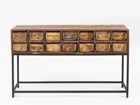 Bastidon konzolový stolík 125 cm hnedý/čierny