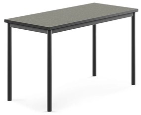 Stôl SONITUS, 1200x600x720 mm, linoleum - tmavošedá, antracit