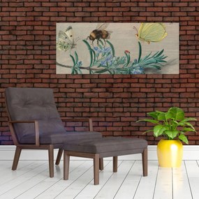 Obraz - Jan van Kessel the Elder, Insects and a Sprig of Rosemary, reprodukcia (120x50 cm)