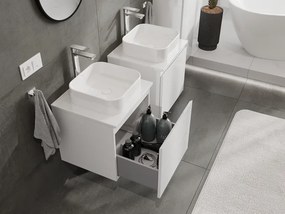 Mexen Orio, kúpeľňová skrinka 50 cm, 1 zásuvka, biela lesklá, 91A10-05047-1-BF00