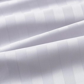 Goldea damaškový behúň na stôl - svetlo sivé prúžky so saténovým leskom 35x120 cm