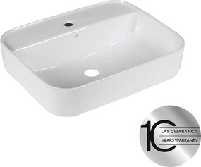 Laveo Umývadlo na dosku Mogami 50,5x40,5 cm - VUM_6150, keramika, biele