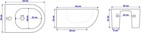 Rea Set závesnej WC misy + bidetu CARTER biely