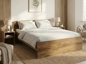 Posteľ ELISA 160 x 200 cm, dub artisan Rošt: S lamelovým roštom, Matrac: Matrac COCO MAXI 20 cm