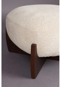 Béžová podnožka z textílie buklé Emilius – Dutchbone