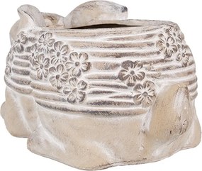 Šedý kvetináč zajačik - 30*17*13 cm