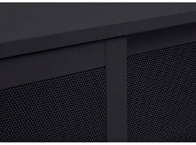 Čierny kovový TV stolík 160x55x45 cm Veep – Unique Furniture