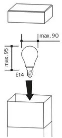 Panlux VOO-E14 Záhradné svietidlo Gard antracit, 76 cm