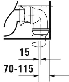 Duravit No.1 - Stojace WC kombi, Rimless, biela 21830900002