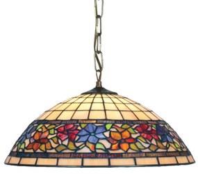 Závesná lampa Flora štýl Tiffany 2xE27