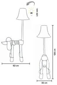 Happy Lamps - LED Detská stojacia lampa BELLO LED/5,4W/230V pudlík