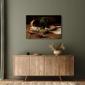 Obraz špargle na stole (90x60 cm)