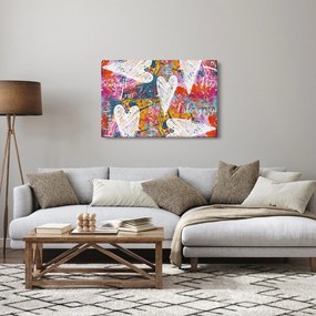Obraz - Srdce na abstraktnom pozadí (90x60 cm)