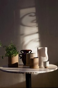 Ferm Living Kvetináč s podmiskou Uneru Recycled Ceramic 13 cm