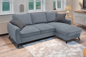 XXXLutz ROZKLADACIA ROHOVÁ SEDAČKA, kov, textil, kompozitné drevo, sivá MID.YOU - Online Only obývacie izby - 000694010108