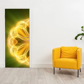 Fototapeta na dvere - Žlté kvety (95x205cm)