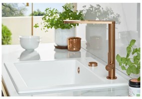 Villeroy & Boch Finera - Drezová batéria stojanková, otočné rameno, bronz 92700004