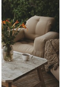 Béžové rozkladacie kreslo vhodné do exteriéru Karup Design Design OUT™ Hippo Beige